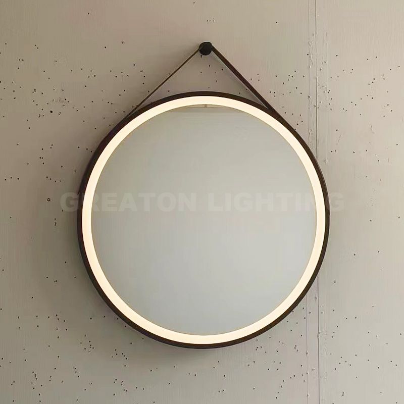 Fashion LED Mirror Lights for Bathroom Hospitality Round Bathroom Lights Portable Mirror Light