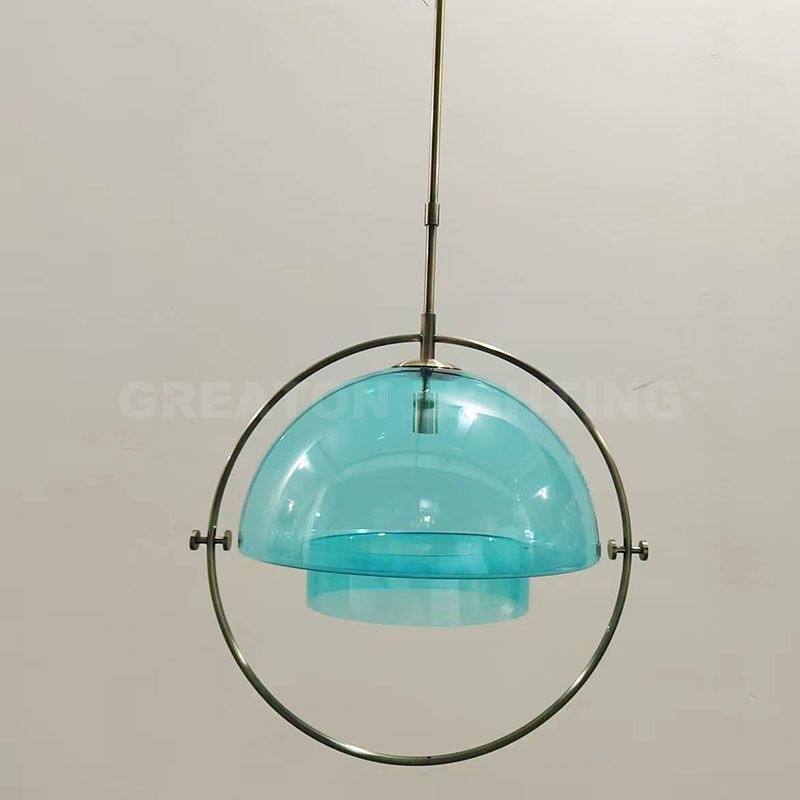 Custom pendant lighting ocean blue glass lights