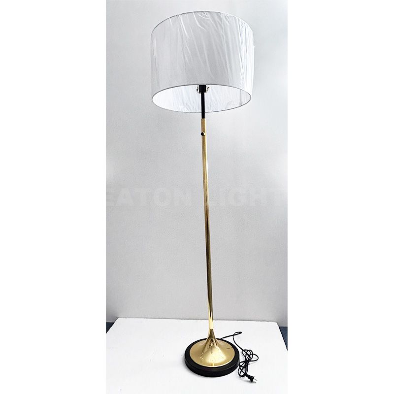 Hotel Contract Floor Lamp Guest Room Bedside Lights Gold Floor Lamp With On/Off Rocking Switch