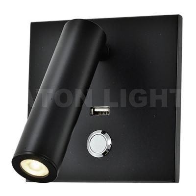 Mohican Headboard Lights Wall Mounted LED Reading Light with USB for Hotel