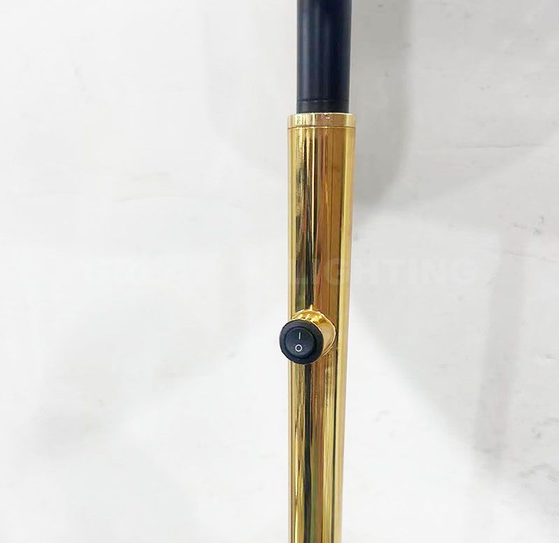Hotel Contract Floor Lamp Guest Room Bedside Lights Gold Floor Lamp With On/Off Rocking Switch