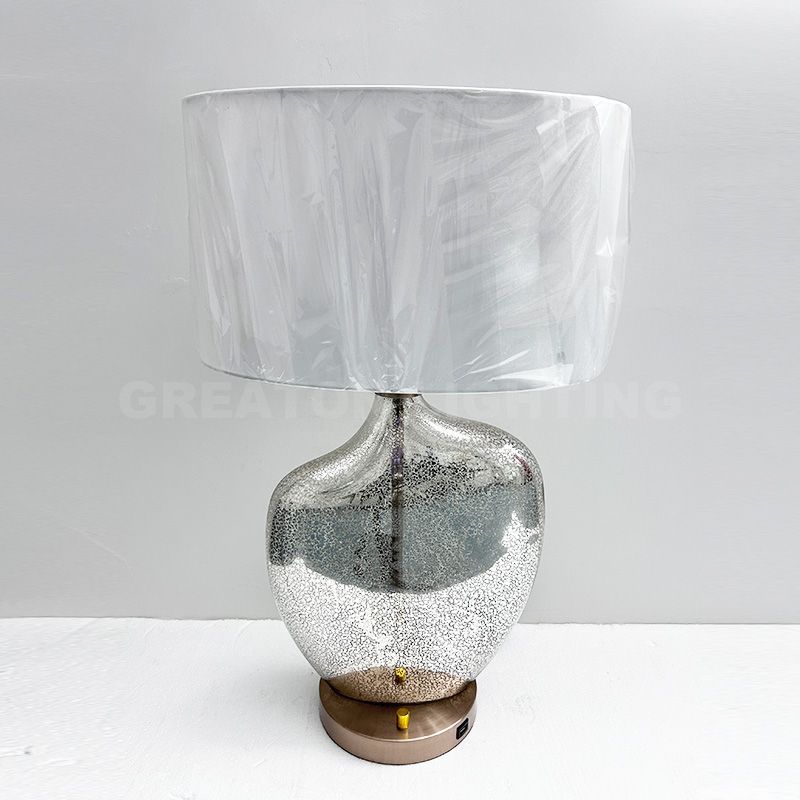 Hampton Hotel Luxury Decorative Lights Oscillating Silver Custom Lights Table Lamp for Guestroom