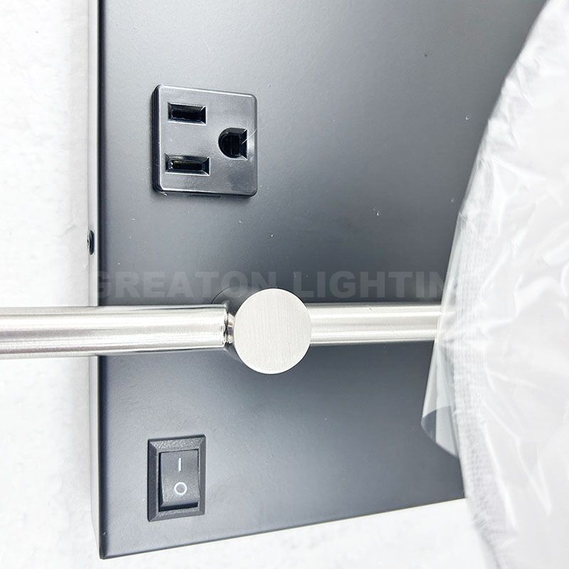 Days INN headboard wall lights for hospitality with on/off switch and outlet